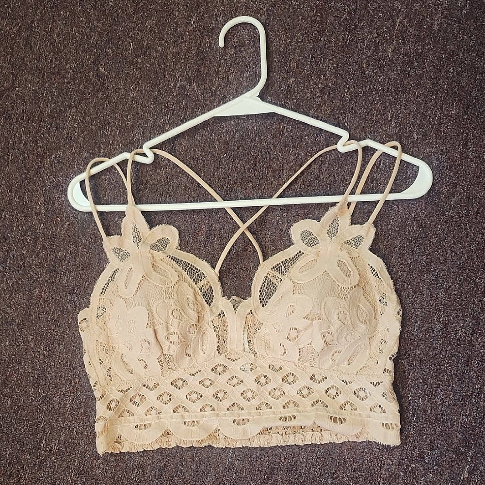 Zenana Outfitters Lace Bralette - Tan - Picture 2 of 4